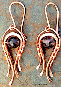 Copper/ball Earring 