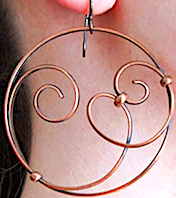 Thin Copper Hoop ER