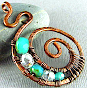 Copper Bead Pendant